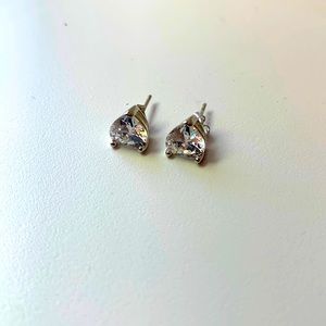 925 Solid Sterling silver stud heart earrings